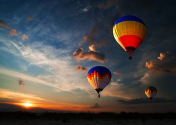 vol mongolfieres coucher de soleil